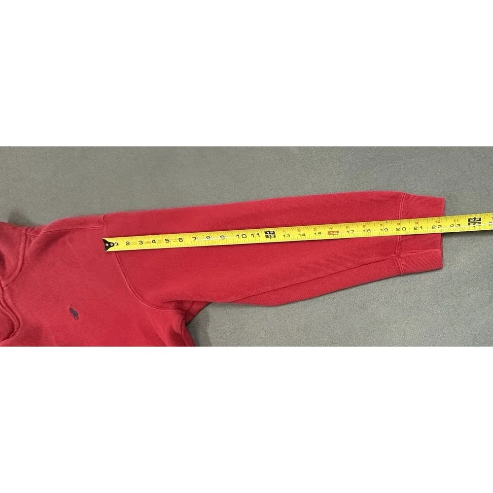 Vintage Polo Ralph Lauren Sweater Mens Size XL Red Quarter Zip Pullover Pony